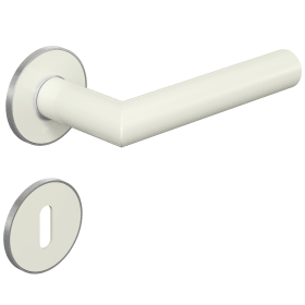 BICOLOR ZIMMERGARNITUR 162PCIX01230 99 MIT FLACHEN EDELSTAHLROSETTEN REINWEISS