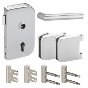 Hermat Glastürbeschlag-Set Roma