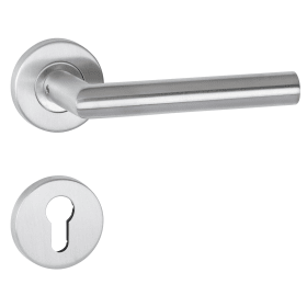 aptec Drückergarnitur BASIC 02 1802.KL/2073 KFI, PZ-60 Edelstahl