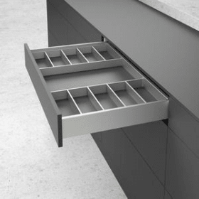 Hettich OrgaTray 630. 270 x 500 mm. silber