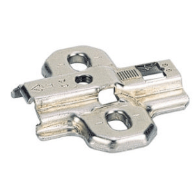 Hettich Kreuzplatte S 9000 Möbelbeschlag mit Langlöchern 5,4 mm braun