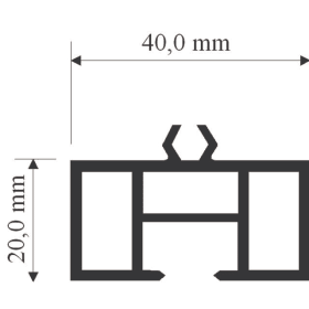 AUFDOPPLUNGSPROFIL 30X10MM 6M 209 MAHA 901 K 7013