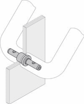 HEWI Bef.-Art Griffe, paarw., Holz+Alu, TS 60-70mm 