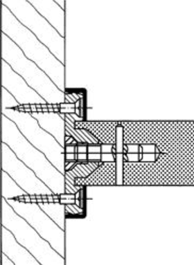 HEWI Bef.-Art, einseitig, Griffe ø30 mit Rosette ø68mm tiefschwarz 