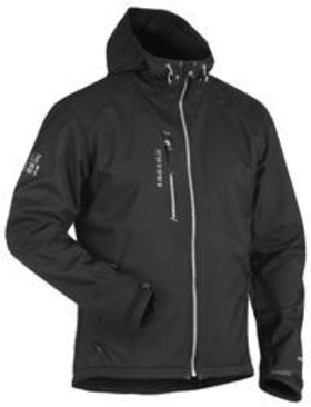 BLAKLÄDER Sofshelljacke mit Kapuze, schwarz/silber