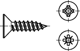 BLECHSCHRAUBEN 3,9 X 16 MM SK NIRO (HP-VE=1000 ST.) DIN 7982