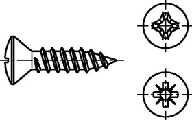 BLECHSCHRAUBEN 4,2 X 13 MM LK NIRO (KP-VE=100 ST.)DIN 7983