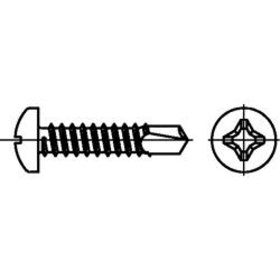 BOHRSCHRAUBEN DIN 7504 LINSENKOPF M-H 3,9 X 25 MM GALV.VZ. (HP-VE=1000 ST.)