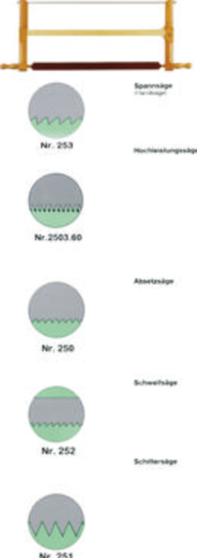 ECE ABSETZSÄGE 250.60 600 MM ZAHNTEILUNG 3 MM