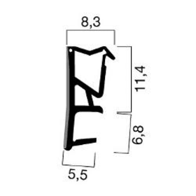 FENSTERDICHTUNG AFK2037-SC SCHWARZ VE=200 MTR.