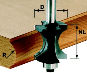 FESTOOL HALBSTABFRÄSER HW M. ANLAUFKL. HW S8 D27/30 27X30X70MM R 12MM 491139