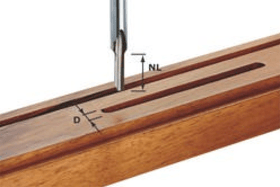 FESTOOL NUTFRÄSER HS EINSCHNEIDIG MIT GS. HS S8 D4/15 4X15X48MM 490942