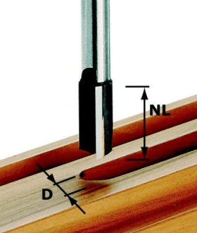 FESTOOL NUTFRÄSER HW MIT BESTÜCKTER MIT GS. HW S8 D19/20 19X20X60MM 490970