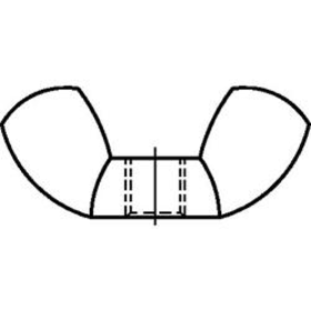 FLÜGELMUTTERN ÄHNL. DIN 315 AMERIK. FORM A2 M 4 VE = 100 ST.