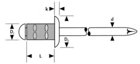 GESIPA POLYGRIP®-MEHRBEREICHS-BLINDNIET ALU/STAHL STD 3,2X11,0 1433824 670 0039