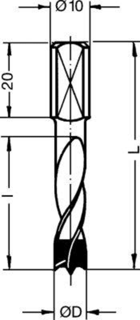 GUHDO KOMBI-DÜBELLOCHBO. F.SACKLÖCHER Z2+V2 10,0X30X57,5 S10X20 RS 6022.100.00