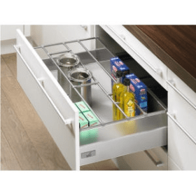 Hettich Schubkastensystem Aluschubkasten doppelwandig 1140 mm Silber