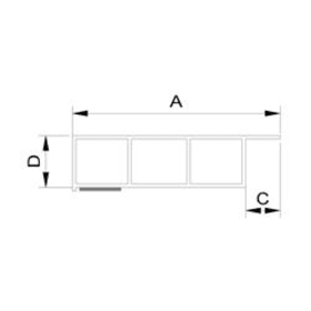 KAMMERLEISTE KAF 3015-S 30 X 15 SELBSTKLEBEND (VE=60 MTR.)