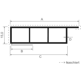 KA-PR 40X15MM SK LG 6M NASE SCHWGRAU MT 078274 K 436 6023