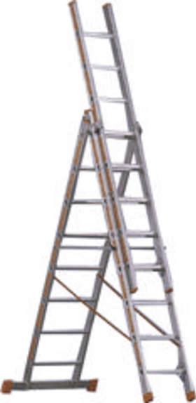 LAYHER ALLZWECKLEITER TOPIC 1040 ALU 3- TLG. 1040.010 3,00/2,10/3,40M 3X10 SPR.