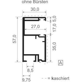 ROLLFÜ 30X57MM 6M GK WEIß OH BST 51 STAHLBL 933 K 5005