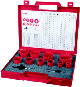 RUKO BIMETALL-LOCHSÄGEN-SATZ HSS 12-TLG. UNIV. 10 LOCHS. + 2 AUFNAHMEHA. 106303