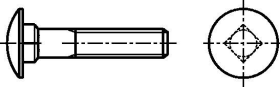 SCHLOSSSCHRAUBEN 10,0 X 100 MM NIRO DIN 603 (VE =100 ST)