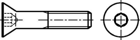 SENKKOPFSCHRAUBEN 6 X 40 MM A2 M. INBUS DIN 7991 (VE=200 ST)