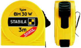 STABILA TASCHENBANDMASS BM 30 W 16456 3 M 16 MM GELBES STAHLBAND CM + MM EINTEL.