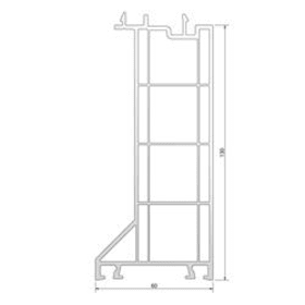 Türschwellenunterprofil TSUK 41130 Alugrau, lose, 4500 mm, passend für COMBI und Basic Systeme