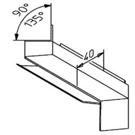 VERBINDER VHG 40- 70 MM AUSSEN 90 GRAD WEISS
