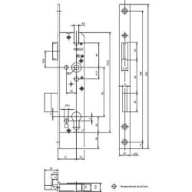 Rohrrahmen-Einsteckschloss 59-PZW-P6/30-24-K-41-B