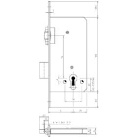 Pendeltür-, Schiebetür-, Glastür-, Fallen-, Riegel- und Spezialschloss für Holztüren 486-PZ/55-24-K-48-M