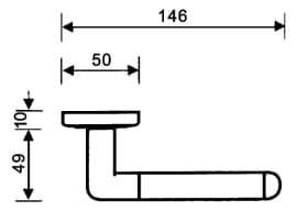 WC-DRÜCKERGRT. 131849 H 186 RG8 BZG CHROM EDELSTAHL