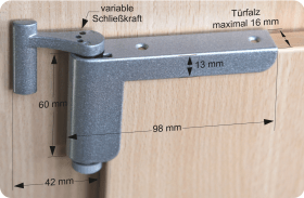 TÜRSCHLIESSER CLIP-CLOSE SILBER 