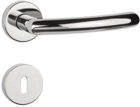 Hermat Drückerpaar BASIC 04 1804, 8mm,edelstahl poliert