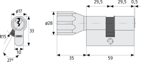 ABUS Knauf-Halbzylinder K82 N, 97202