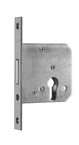 RIEGELSCHLOSS 114 PZ/55 DORN STULP 20X160 SILBER LACK. MIT BLECH