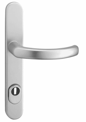 Dieckmann EST-Rahmen-Drücker-Garnitur, Serie Kronos, 8mm VKT, 92 ZA, Alternativ-Bohrbild, 2005/045 F00