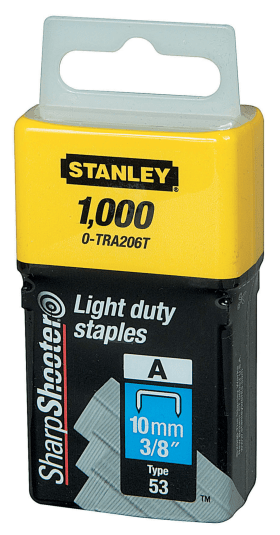STANLEY KLAMMERN TYP A 10MM 1-TRA206T 1000 STÜCK
