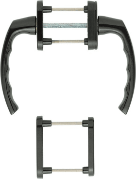 HOPPE FTT-Griffgarnitur, PZ, Luxembourg 099/66N/U26, TS 63-73, N 10, ALU F8707