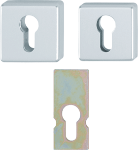 HOPPE Schutzrosette 52NSA/52S,eckig,12mm,ES1/PZ,F1 elox.,TS67-72