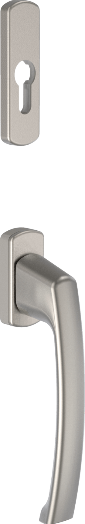 Maco  SKB-Griff-u. Rosettengarnitur Harmony Innengriff mit 90° Raste PZ mit Nocken 12 titan F7  203902