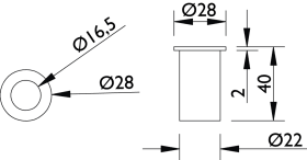 BODENHÜLSE STOßGRIFFE ZYL 8099 ZYL/HÜLS.E-60 (12823)