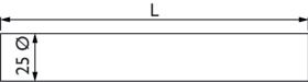 Hermat WRT-Laufrohr 2600mm, TORBOLE, 9040, mit montierten Endkappen, edelstahl
