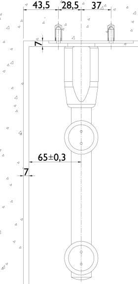 TENNO OBERER FÜHRUNGSBOLZEN AUF ANSCHRAUBPLATTE 6721 A-60 (15410)
