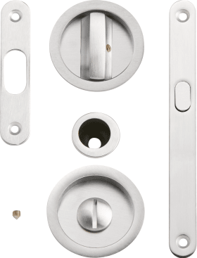 Hermat Schiebetürschloss 3658.SET/157.23,WC/8,D50,F16x160rd, TS 41-48,vern. ma