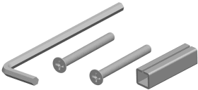 Hermat Befestigungsset 4336.SC/DG, M4x50,TS 36-47, Hülse 8 auf 8,5