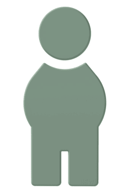 HEWI Symbol Mann Ser 801, selbstklebend felsgrau 