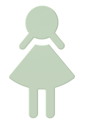 HEWI Symbol Frau Ser 801, selbstklebend reinweiß 